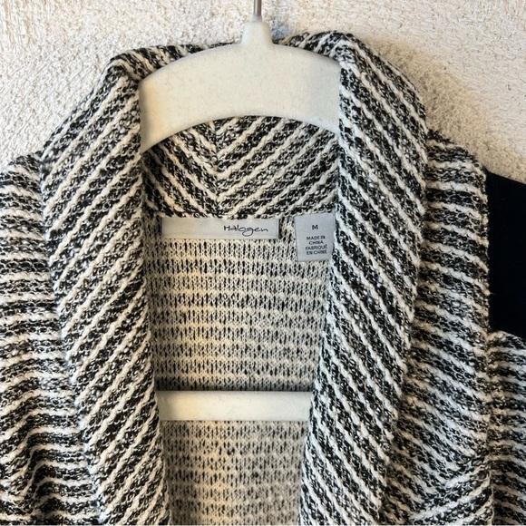 Halogen Long Sleeve Striped Woven Women’s Waterfall Cardigan Size Medium - Picture 4 of 5